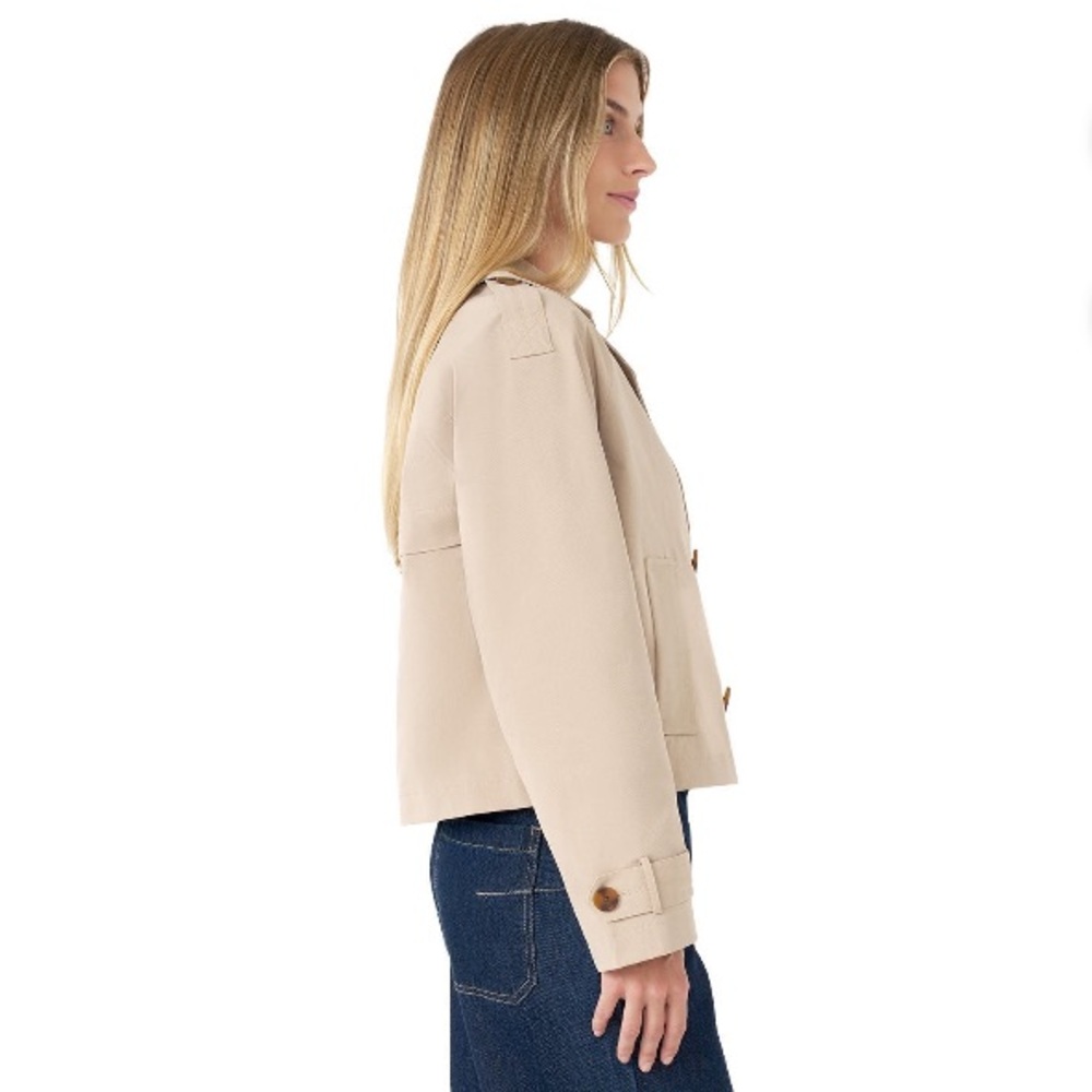 REBECCA MINKOFF | Women's Cropped Trench Coat - Picture 3 of 8